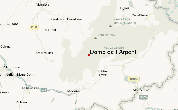 Dôme de l'Arpont Location Map