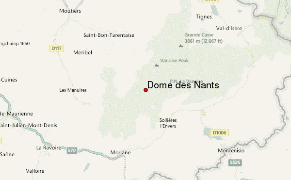 Dôme des Nants Location Map