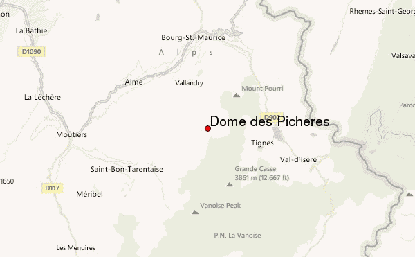 Dôme des Pichères Location Map