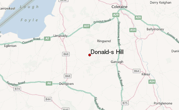 Donald's Hill Location Map