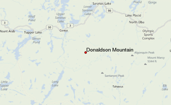 Donaldson Mountain Location Map