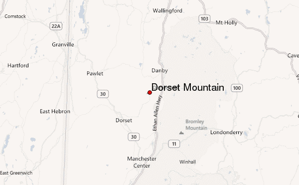 Dorset Mountain Location Map