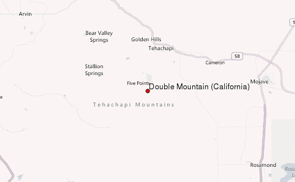 Double Mountain (California) Location Map