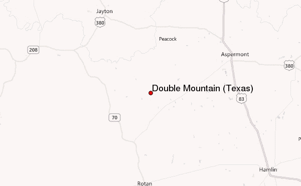 Double Mountain (Texas) Location Map