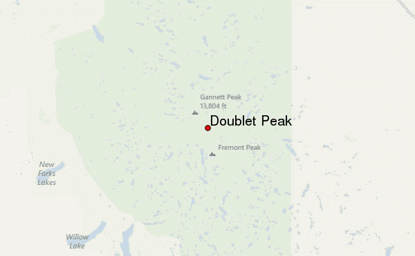 Doublet Peak Location Map
