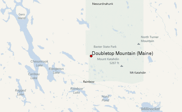 Doubletop Mountain (Maine) Location Map