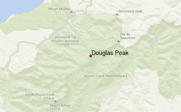 Douglas Peak Location Map