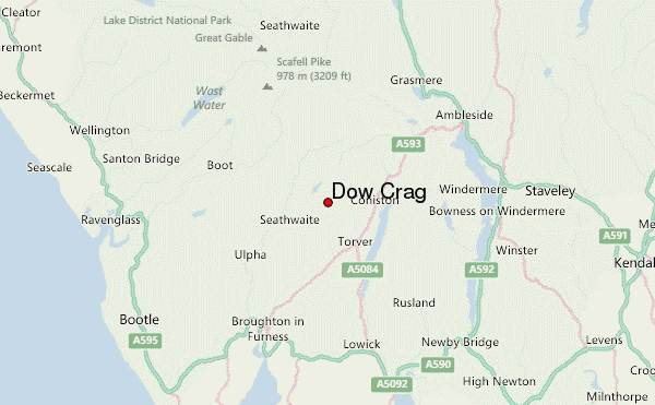 Dow Crag Location Map