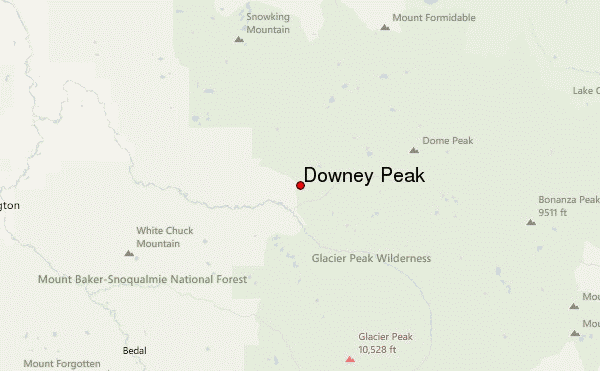 Downey Peak Location Map