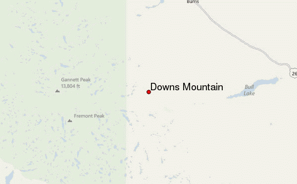 Downs Mountain Location Map