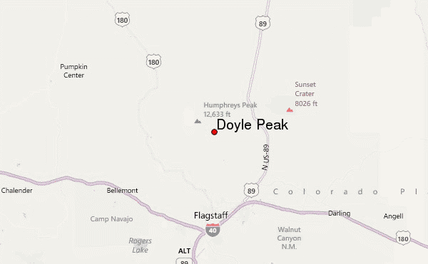 Doyle Peak Location Map