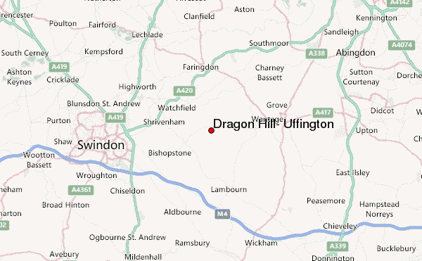 Dragon Hill, Uffington Location Map