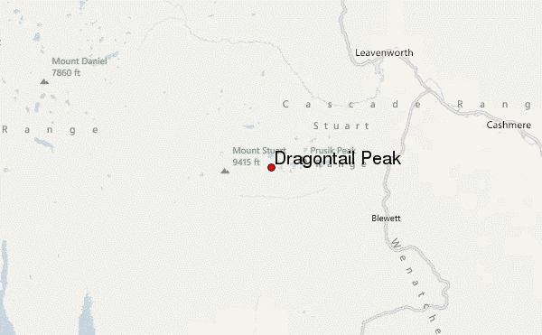 Dragontail Peak Location Map
