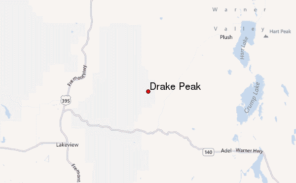 Drake Peak Location Map