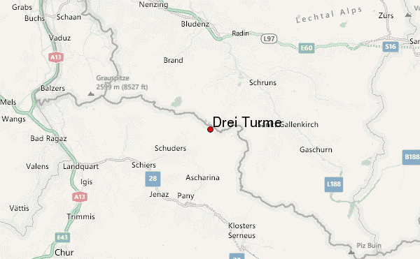 Drei Türme Location Map
