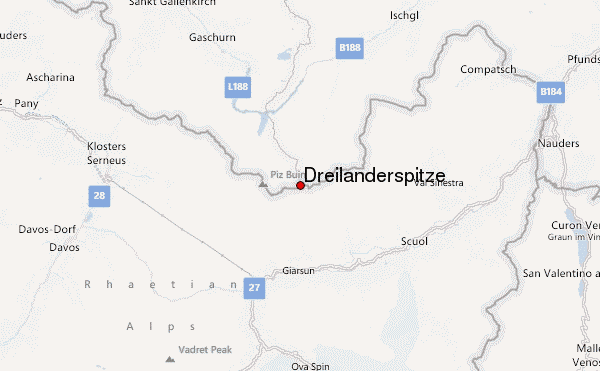 Dreiländerspitze Location Map