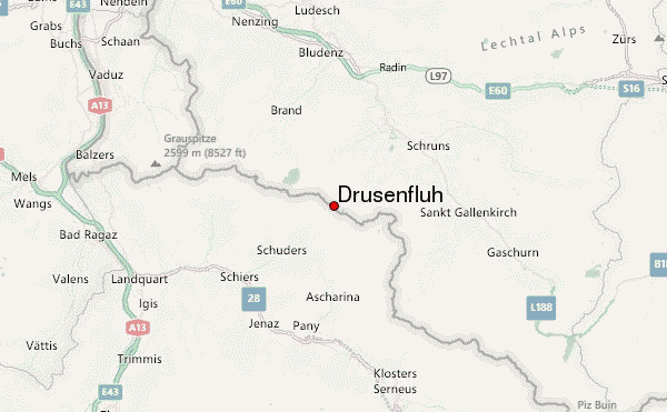Drusenfluh Location Map