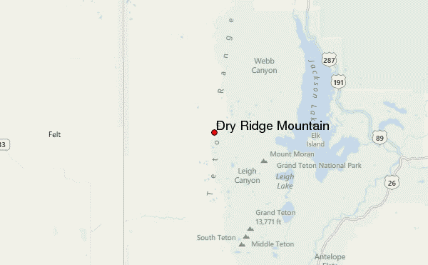 Dry Ridge Mountain Location Map