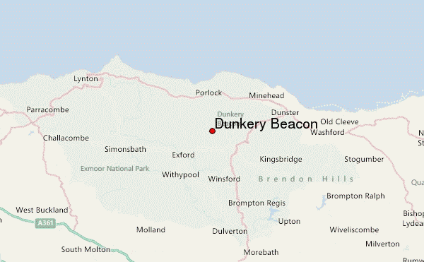 Dunkery Beacon Location Map