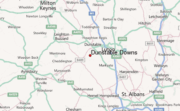 Dunstable Downs Location Map