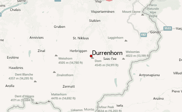 Dürrenhorn Location Map