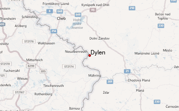 Dyleň Location Map