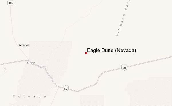 Eagle Butte (Nevada) Location Map