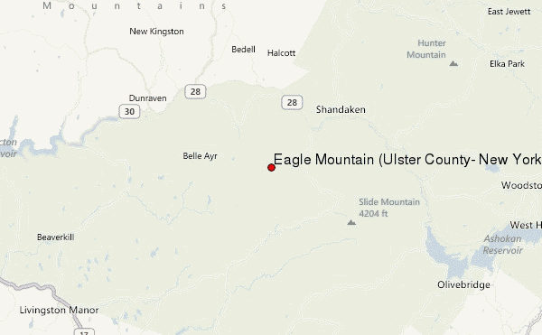 Eagle Mountain (Ulster County, New York) Location Map