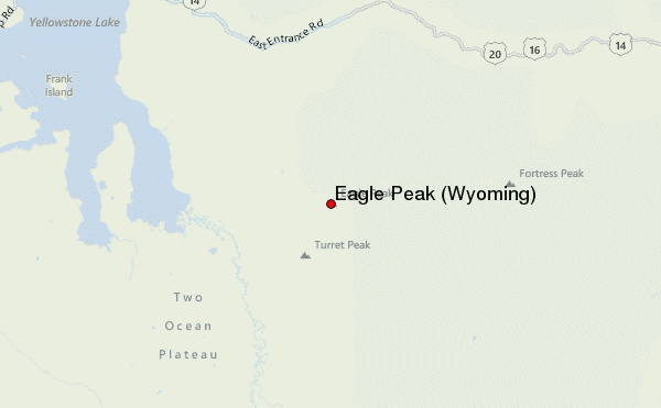 Eagle Peak (Wyoming) Location Map