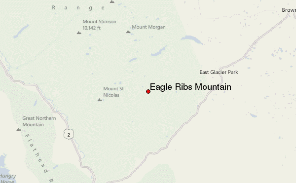 Eagle Ribs Mountain Location Map
