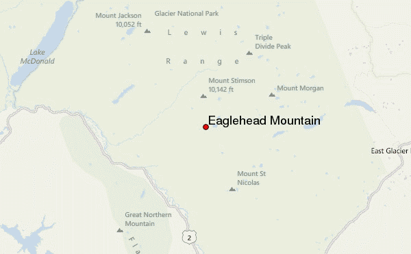 Eaglehead Mountain Location Map