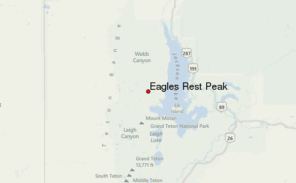 Eagles Rest Peak Location Map