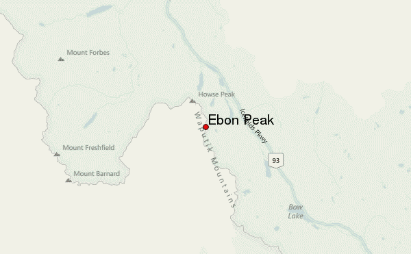 Ebon Peak Location Map