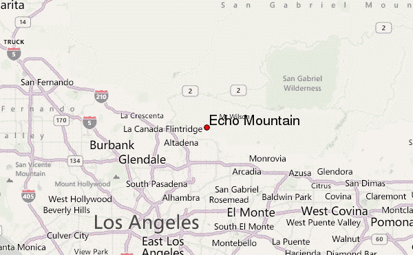 Echo Mountain Location Map