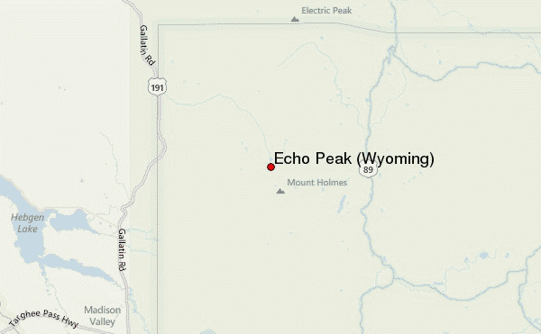 Echo Peak (Wyoming) Location Map