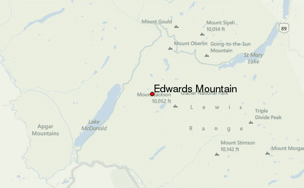 Edwards Mountain Location Map