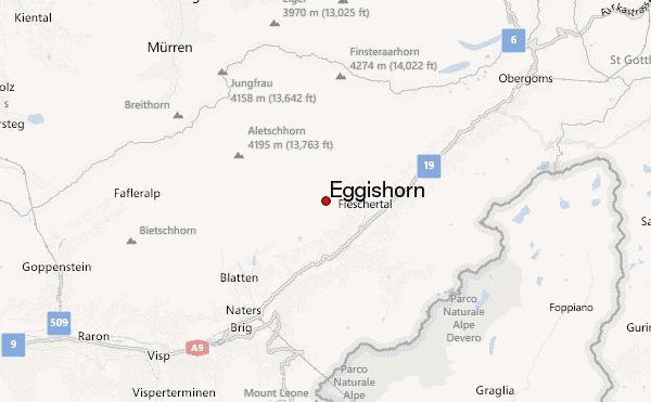 Eggishorn Location Map