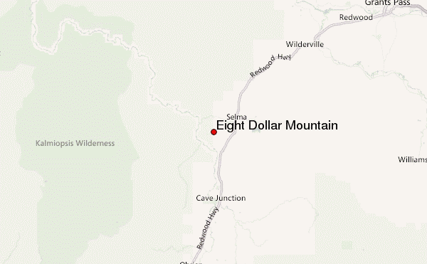Eight Dollar Mountain Location Map