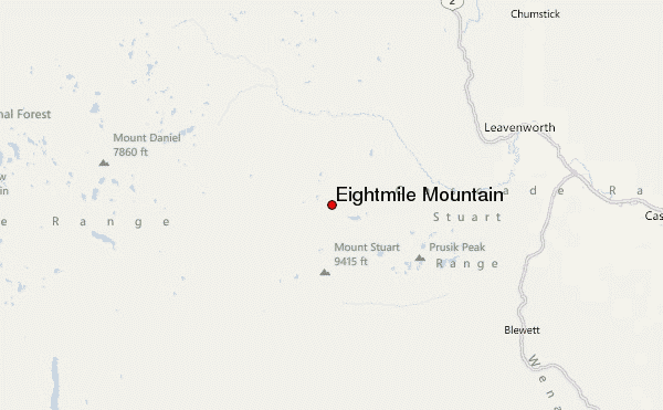 Eightmile Mountain Location Map