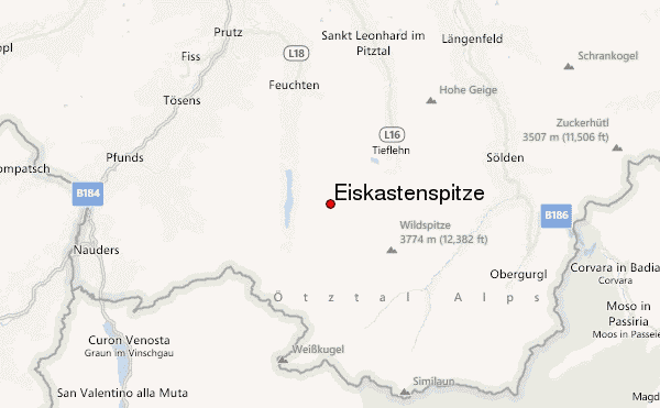 Eiskastenspitze Location Map