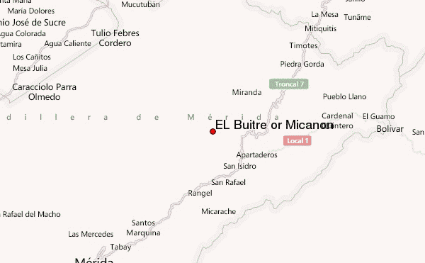 EL Buitre or Micanon Location Map
