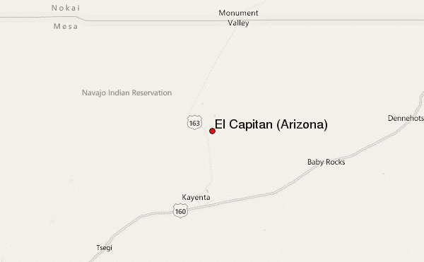El Capitan (Arizona) Location Map