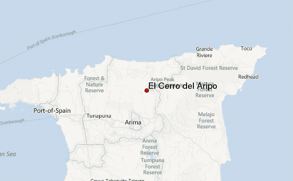 El Cerro del Aripo Location Map