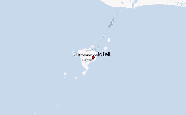 Eldfell Location Map