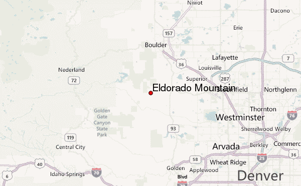 Eldorado Mountain Location Map
