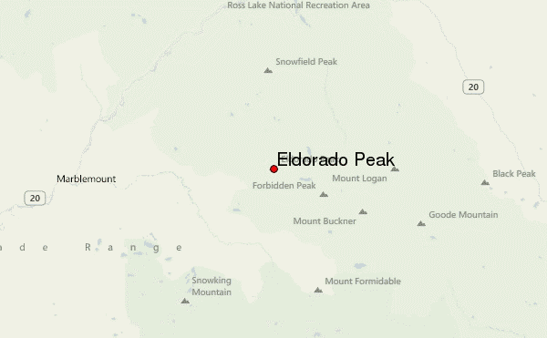 Eldorado Peak Location Map