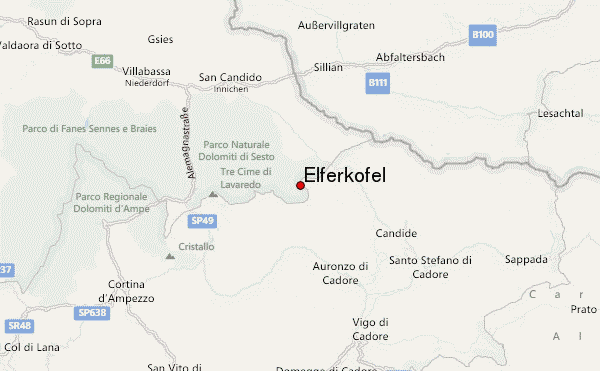 Elferkofel Location Map