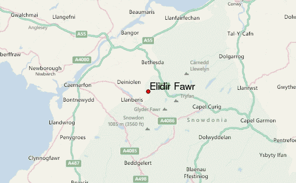 Elidir Fawr Location Map