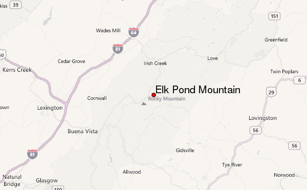 Elk Pond Mountain Location Map