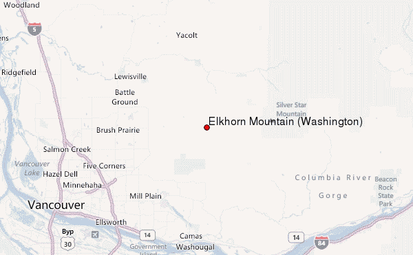 Elkhorn Mountain (Washington) Location Map